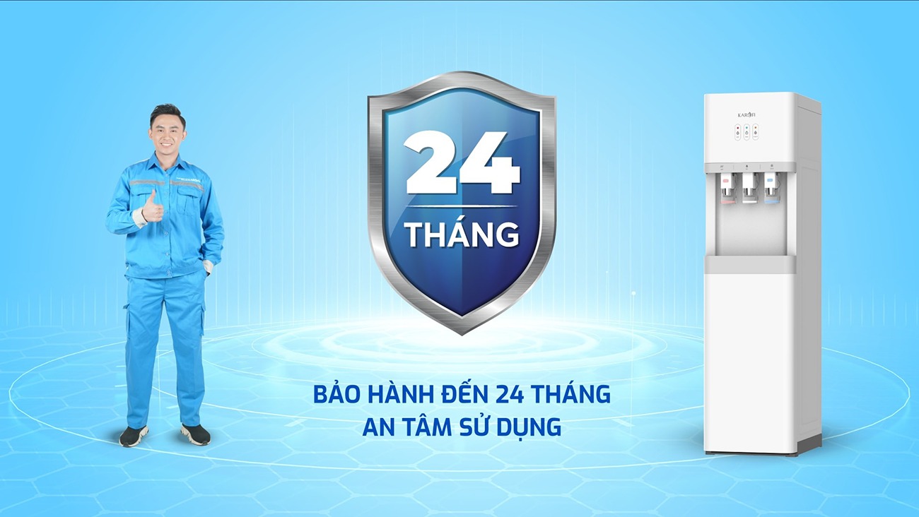 Cây nước nóng lạnh Karofi hút bình HCV209 tiện ích 3 trong 1, mang nước sạch tinh khiết đến mọi gia đình