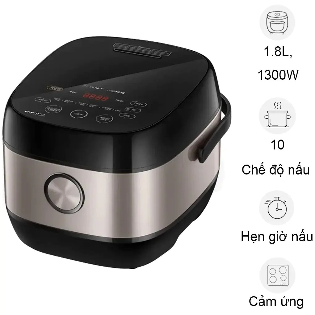 Nồi cơm điện Toshiba RC-18IX1PV 1.8 Lít nấu nướng tiện ích và cơm ngon chuẩn vị mỗi ngày