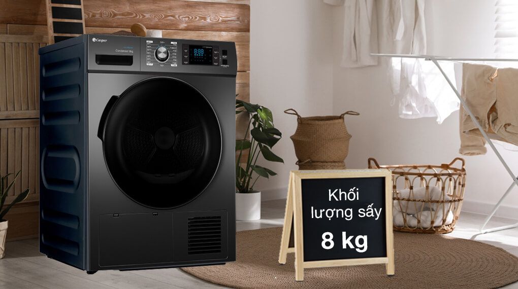 Máy sấy quần áo Casper ngưng tụ TD-80CGB đem lại giải pháp sấy khô hoàn hảo