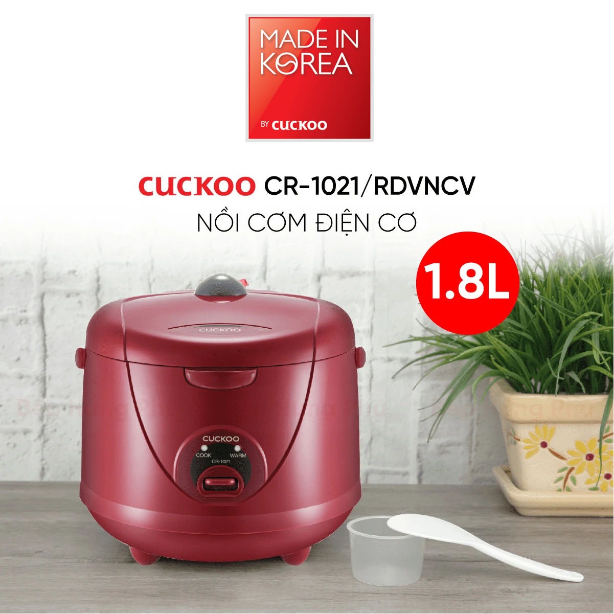Nồi cơm điện Cuckoo CR-1021R 1.8 Lít giải pháp nấu cơm ngon, tiện lợi cho mọi gia đình