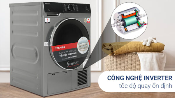 Máy sấy quần áo Toshiba ngưng tụ TD-K90MEV(SK) đem lại giải pháp sấy khô quần áo tối ưu