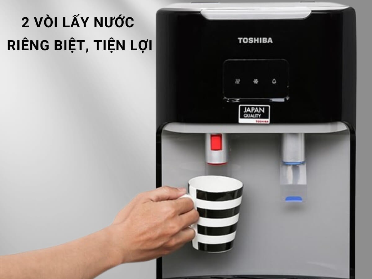 Tiện nghi mỗi ngày với cây nước nóng lạnh Toshiba hút bình RWF-W1669BV (K1)