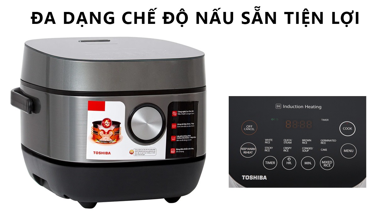 Review nồi cơm điện cao tần Toshiba RC-10IP1PV 1.0 Lít lựa chọn hoàn hảo cho gia đình nhỏ