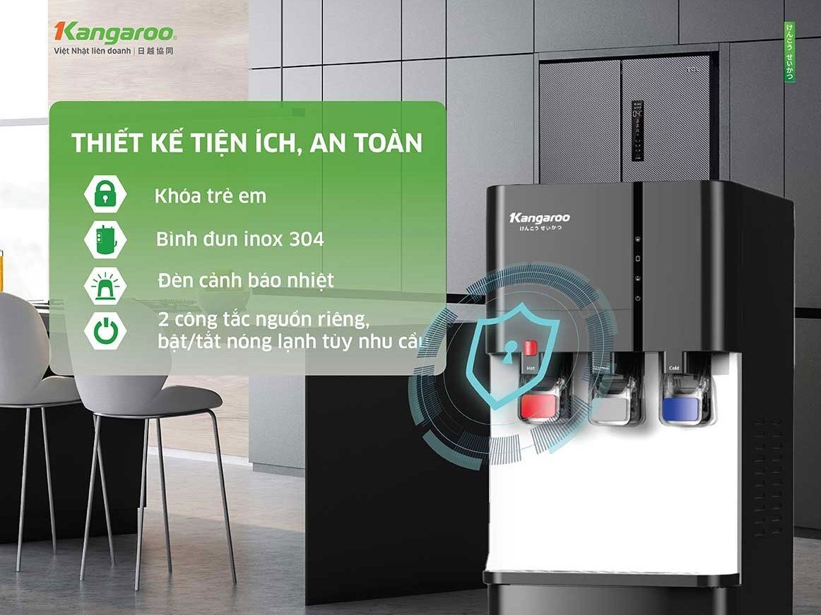 Cây nước nóng lạnh Kangaroo hút bình KG599A3 giải pháp tiện nghi hiện đại cho mọi gia đình