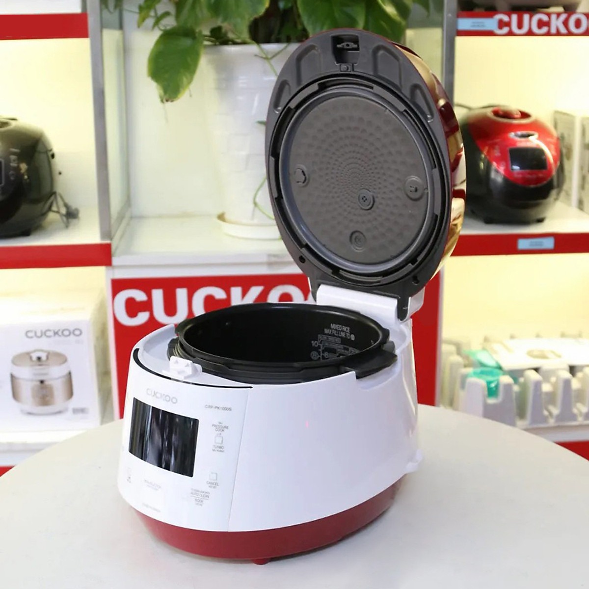 Nồi cơm áp suất điện tử Cuckoo CRP-PK1000S 1.8 Lít Đỏ - Trắng trợ thủ nấu ăn đa năng cho gia đình hiện đại