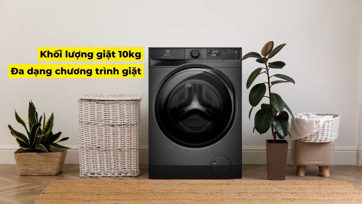 Hướng dẫn sử dụng và tối ưu hiệu suất máy giặt Electrolux inverter 10kg EWF1043R7SC 