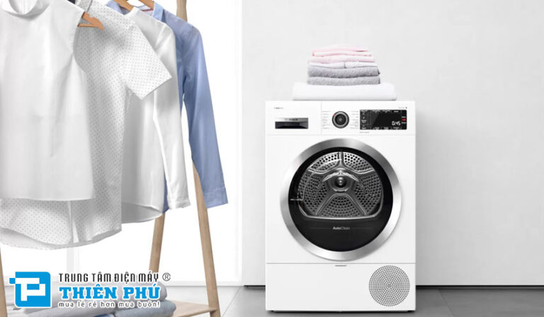 Máy sấy quần áo Bosch 9kg WTW85400SG Series 6 hiệu suất sấy khô vượt trội bảo vệ quần áo tối ưu