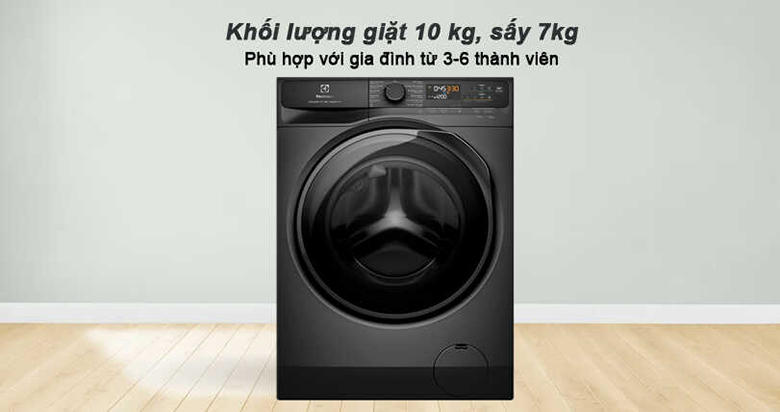 Giặt sấy 2 trong 1 với công nghệ dẫn đầu máy giặt sấy Electrolux 10kg EWW1023P5SC
