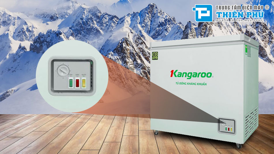 Tủ Đông Kangaroo 1 Ngăn 140 Lít Dàn Nhôm KG140C1N