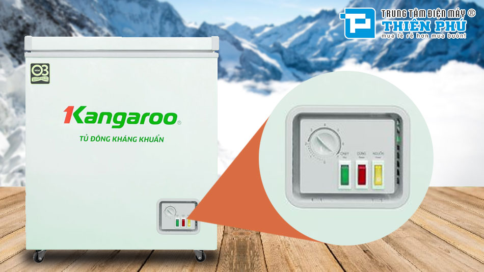 Tủ Đông Kangaroo 1 Ngăn 90 Lít Dàn Nhôm KG090C1N