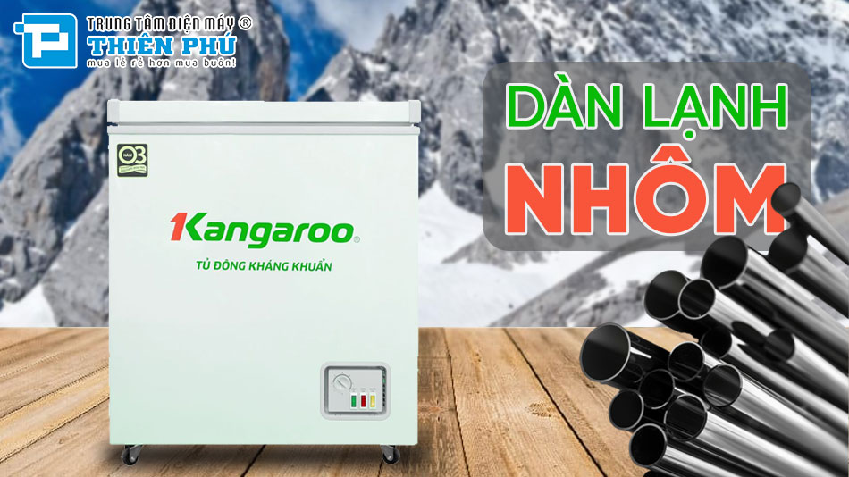 Tủ Đông Kangaroo 1 Ngăn 90 Lít Dàn Nhôm KG090C1N