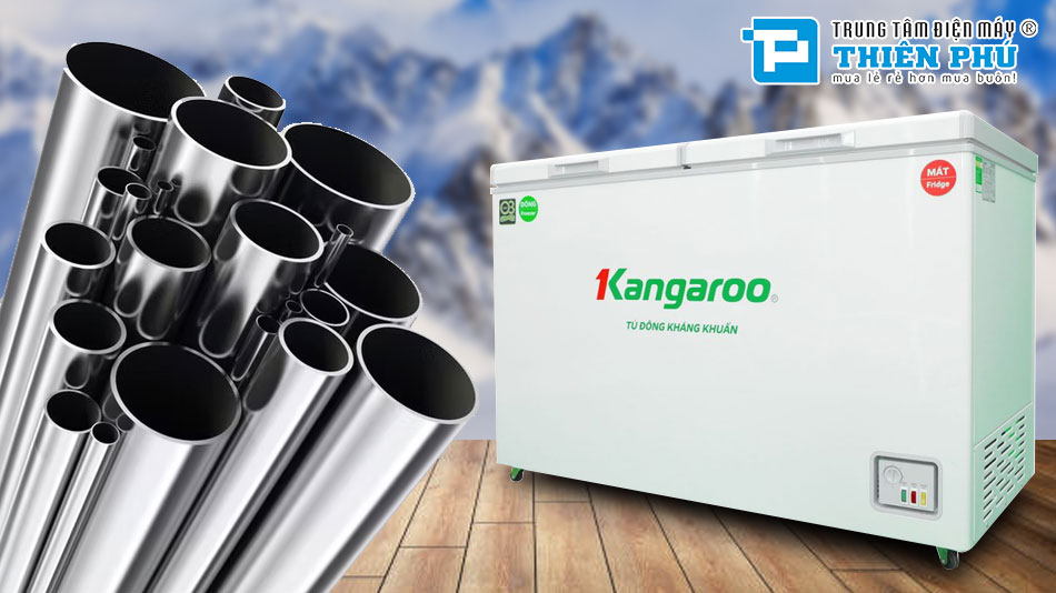 Tủ Đông Kangaroo 2 Ngăn 2 Cánh 327 Lít Dàn Nhôm KG327C2N