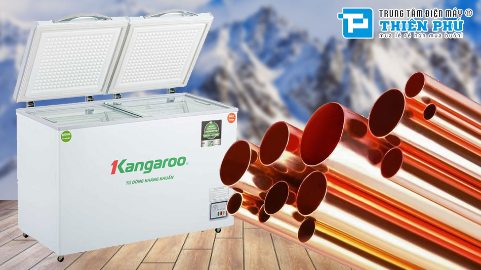 Tủ Đông Kangaroo Inverter 2 Ngăn 2 Cánh 230 Lít Dàn Đồng KG320IC2
