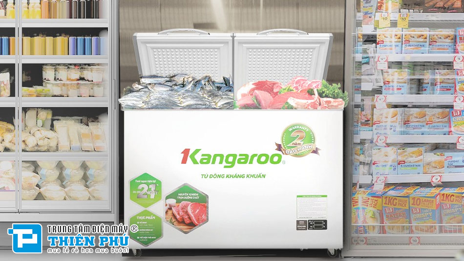 Tủ Đông Kangaroo Inverter 2 Ngăn 2 Cánh 230 Lít Dàn Đồng KG320IC2
