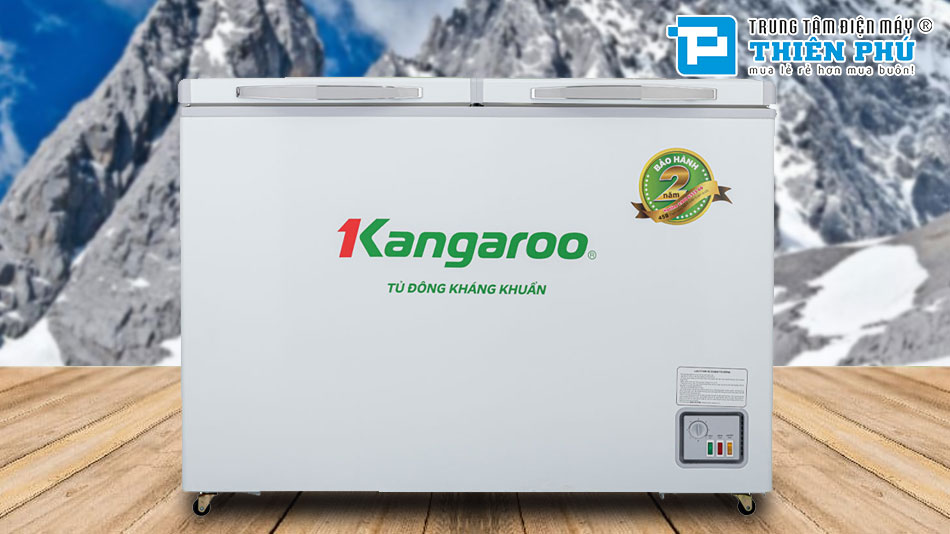 Tủ Đông Kangaroo 1 Ngăn 2 Cánh 375 Lít Dàn Đồng KGFZ435NC1