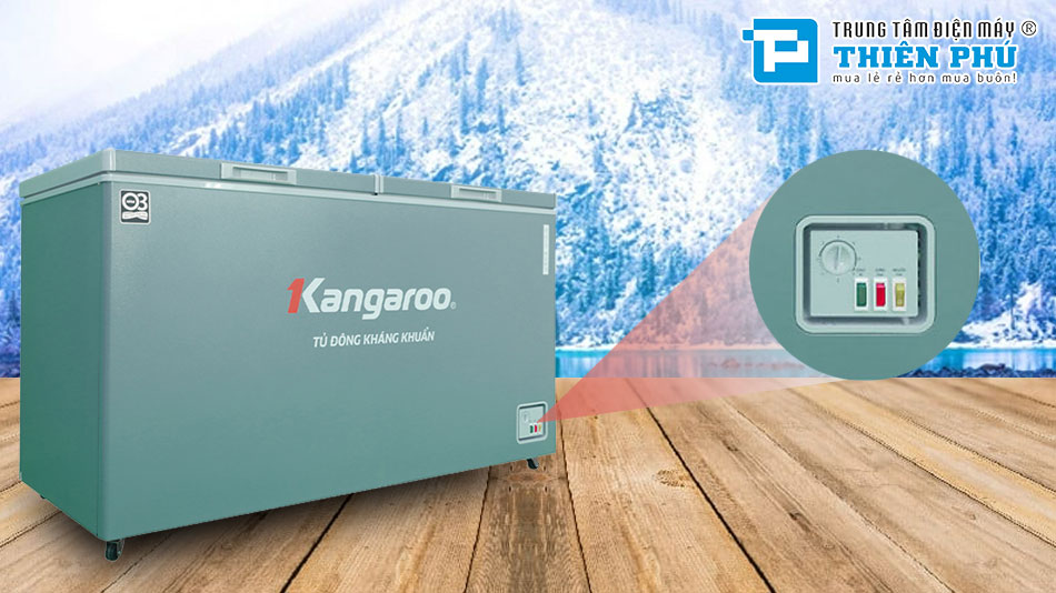Tủ Đông Kangaroo 1 Ngăn 2 Cánh 430 Lít Dàn Nhôm KG430G1N