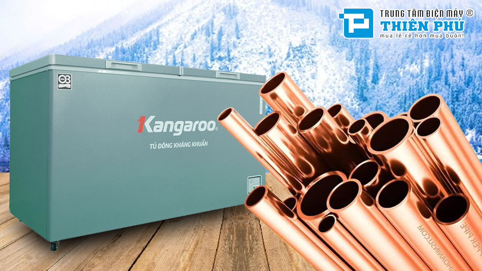 Tủ Đông Kangaroo 2 Ngăn 2 Cánh 415 Lít Dàn Đồng KG415G2D