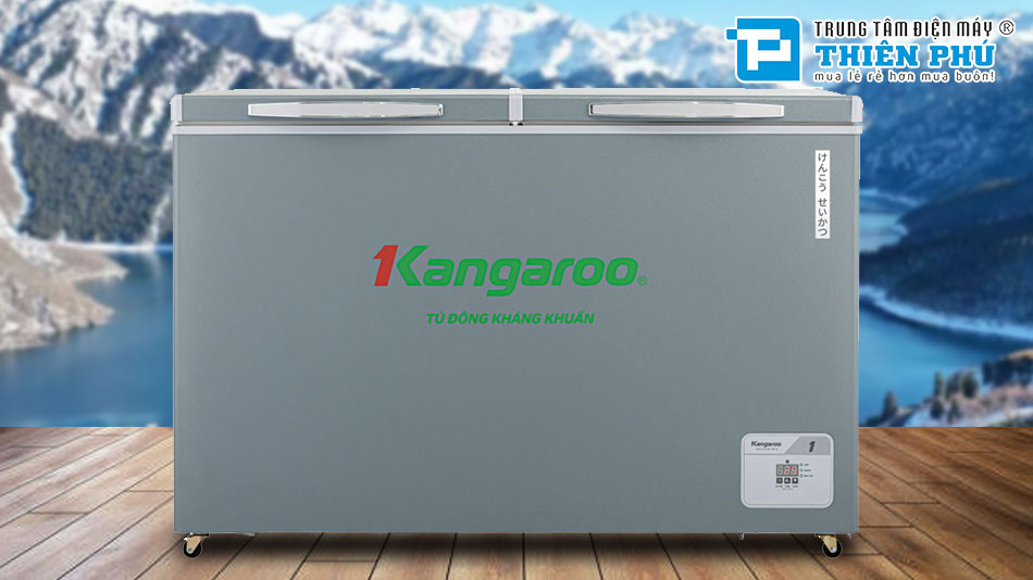 Tủ Đông Kangaroo 2 Ngăn 2 Cánh 327 Lít Dàn Đồng KGFZ388IOT