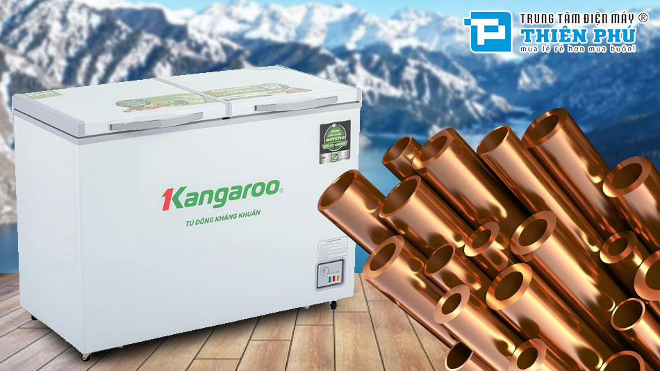 Tủ Đông Kangaroo Inverter 1 Ngăn 2 Cánh 286 Lít Dàn Đồng KGFZ399IC1
