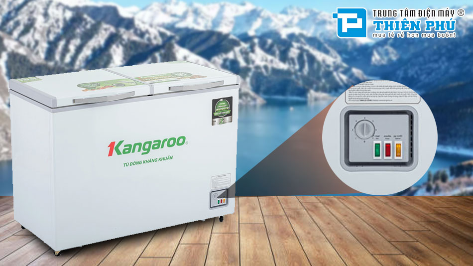 Tủ Đông Kangaroo Inverter 1 Ngăn 2 Cánh 286 Lít Dàn Đồng KGFZ399IC1