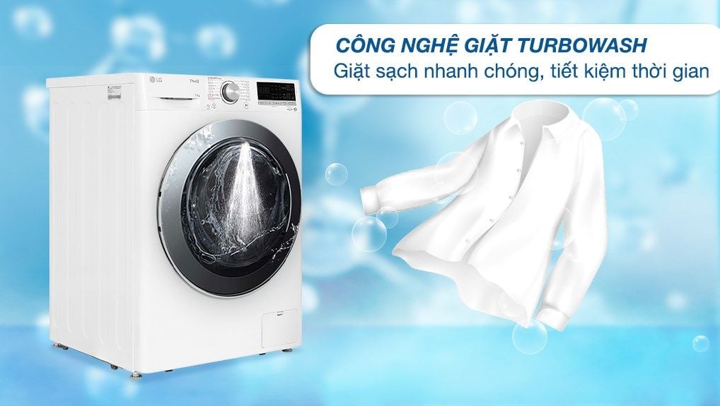 Máy giặt LG 11kg FV1411S4WA giặt giũ thông minh cho gia đình hiện đại
