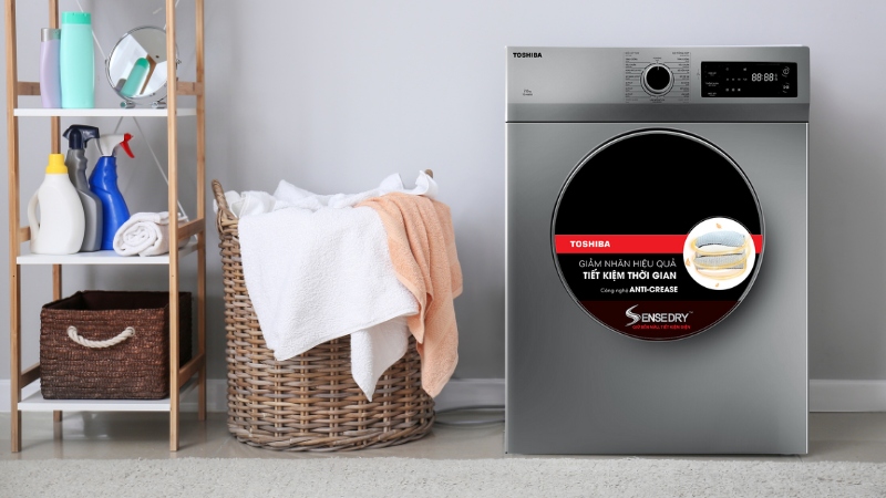 Máy sấy quần áo Toshiba ngưng tụ TD-K90MEV(SK) đem lại giải pháp sấy khô quần áo tối ưu
