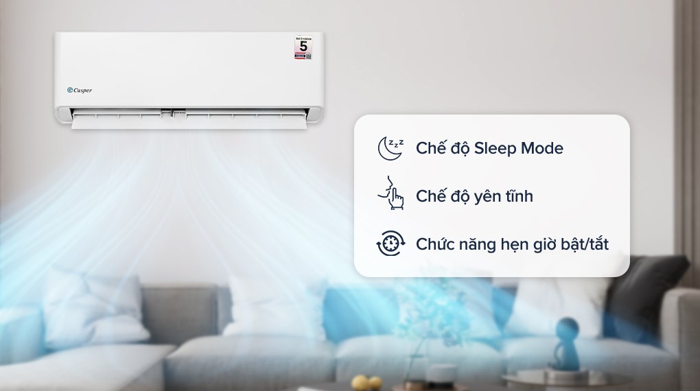 Khám phá tiện ích đáng giá trên điều hòa Casper 1 chiều 9000btu SC-09FB36A 2025