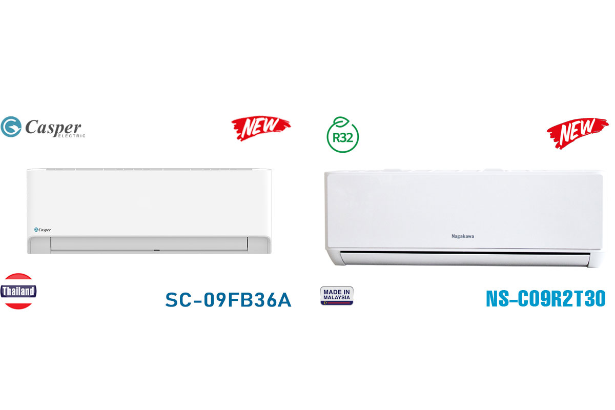 Tài chính 4 triệu nên mua điều hòa Casper SC-09FB36A hay Nagakawa NS-C09R2T30?