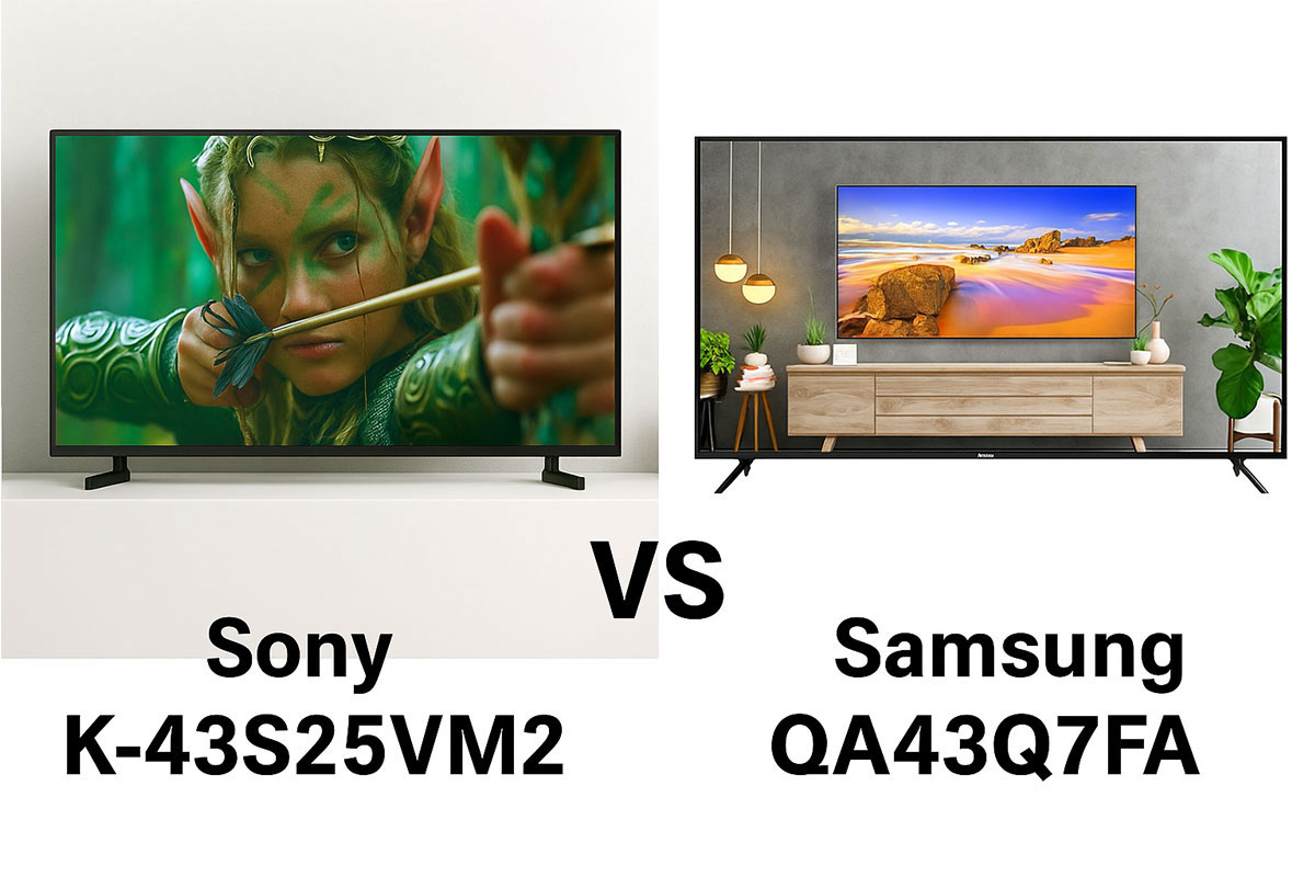 So sánh chi tiết giữa tivi Sony K-43S25VM2 và Samsung QA43Q7FA, tivi 43 inch nào đáng mua?