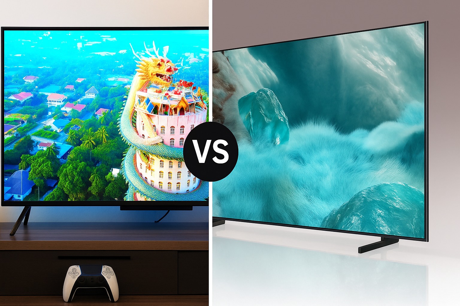 So sánh chi tiết giữa tivi Samsung QA55Q7FA và Coocaa 55Y73 Pro, nên mua tivi QLED nào?