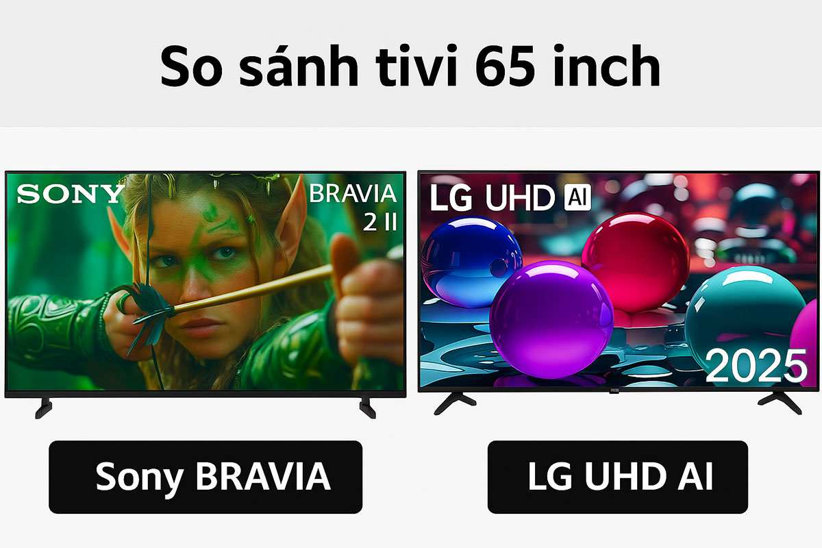 So sánh tivi Sony K-65S20M2 và LG 65UA7350PSB, nên mua tivi 65 inch nào đáng giá?