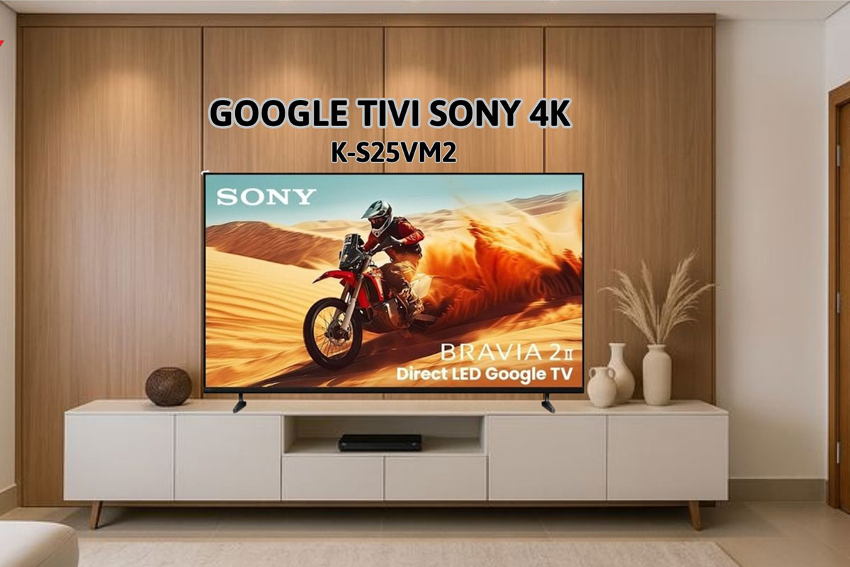 Tận hưởng giải trí đỉnh cao với google tivi Sony 75 inch 4K K-75S25VM2 giá cực rẻ