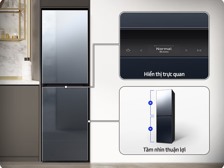 Tủ chăm sóc quần áo Samsung Bespoke DF24CB9900CRSV hiện đại và tinh tế