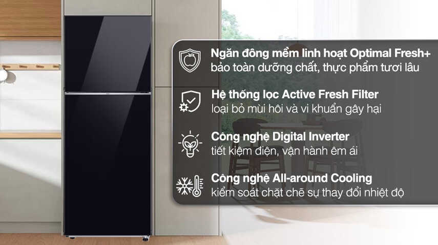 Tủ lạnh Samsung RT38CB668422SV mang tới nhiều tiện nghi cho gia đình