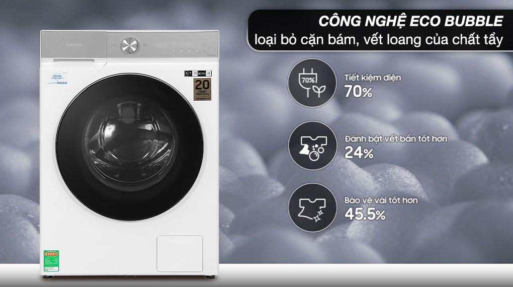 Máy giặt Samsung 14kg WW14BB944DGH/SV có tốt không? Đánh giá ưu nhược điểm chi tiết