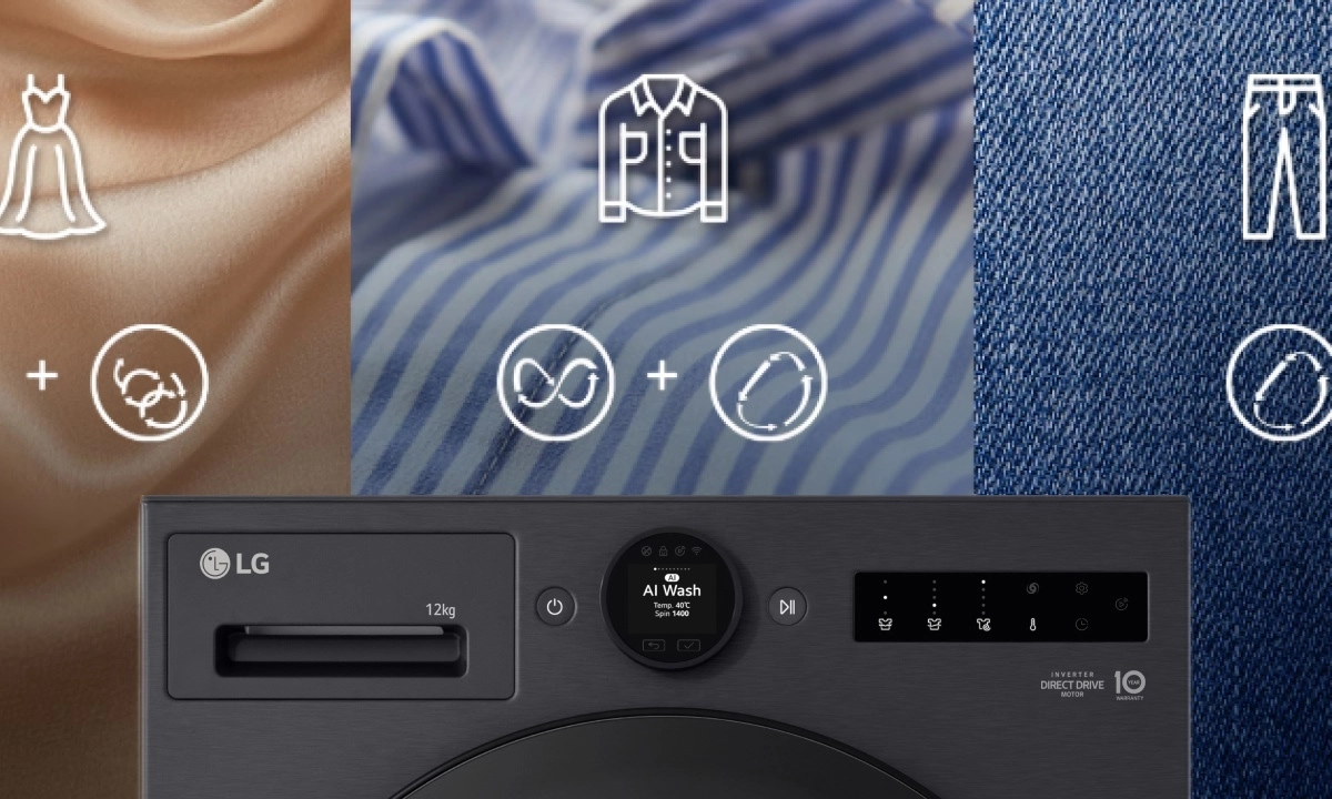 Hướng dẫn sử dụng máy giặt LG 12kg FX1412S3KAV: Mẹo tiết kiệm điện – bảo vệ vải