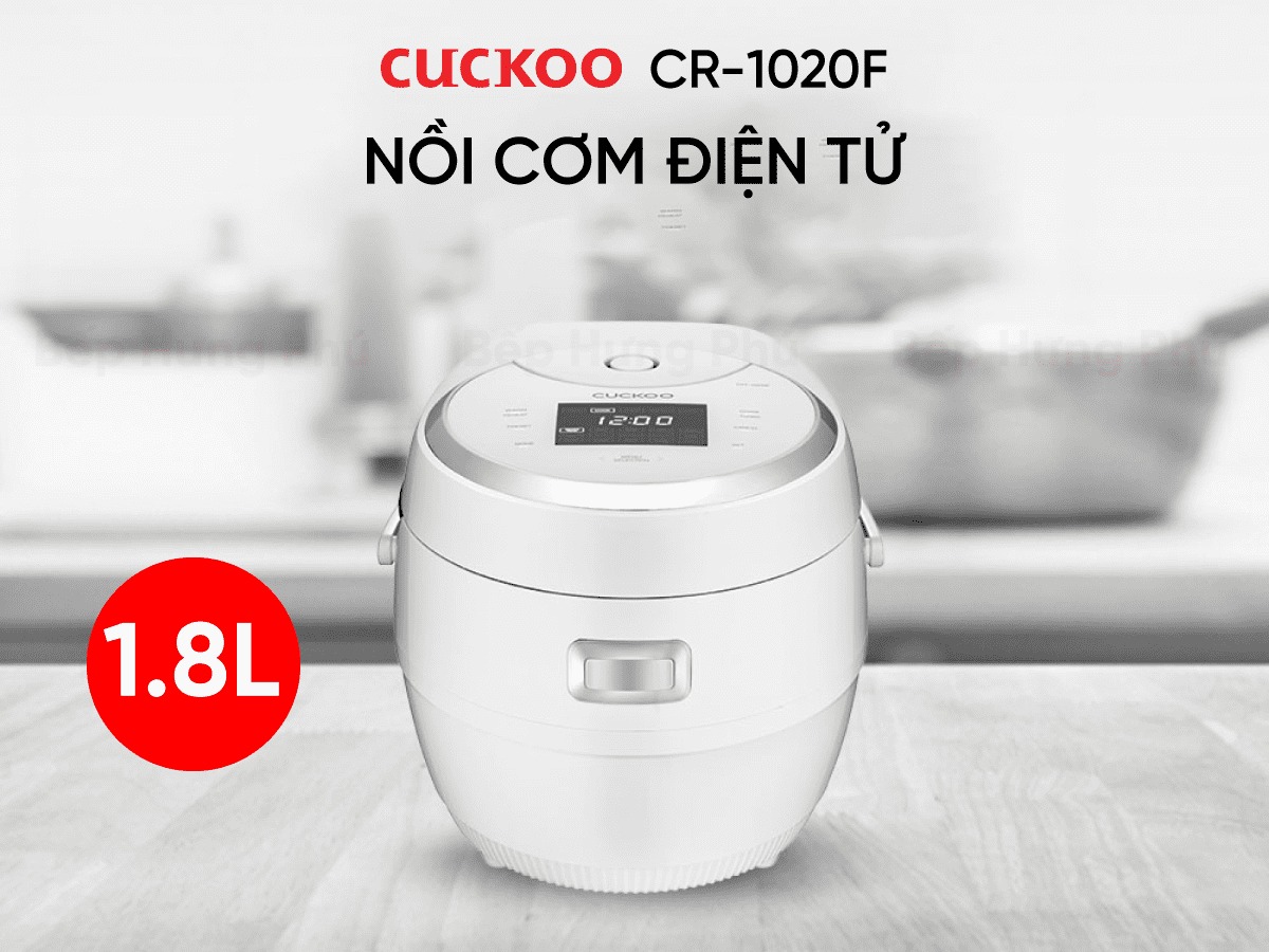 Nồi cơm điện tử Cuckoo CR-1020F 1.8 Lít thiết kế sang trọng, nấu cơm chuẩn hàn quốc