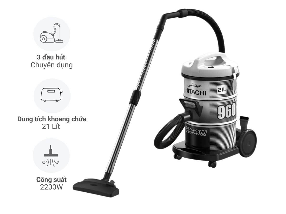 Đánh giá máy hút bụi Hitachi CV-960F sức mạnh hút lý tưởng cho môi trường công nghiệp