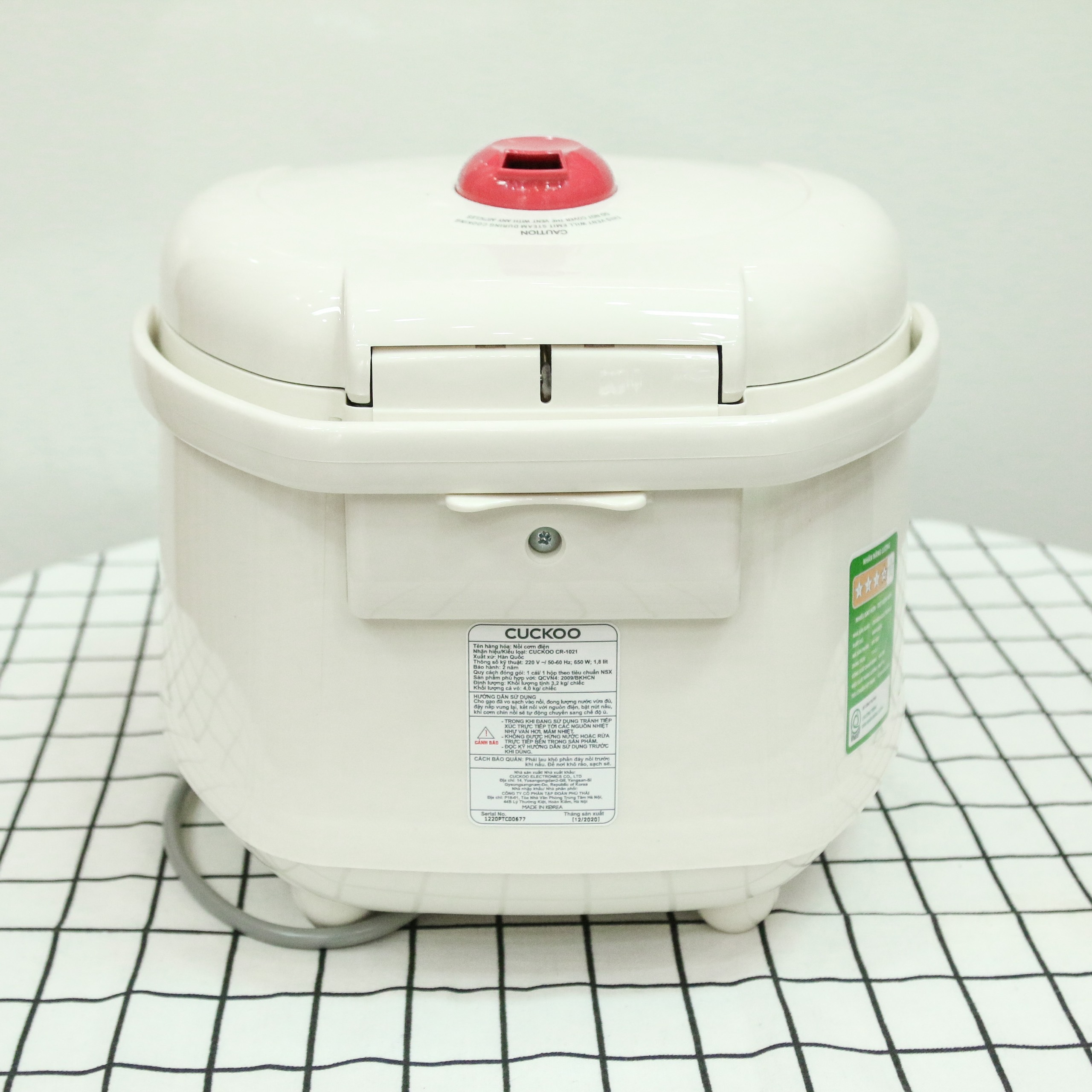 Nồi cơm điện Cuckoo 1.8 Lít CR-1021 lựa chọn hoàn hảo cho bữa cơm ngon