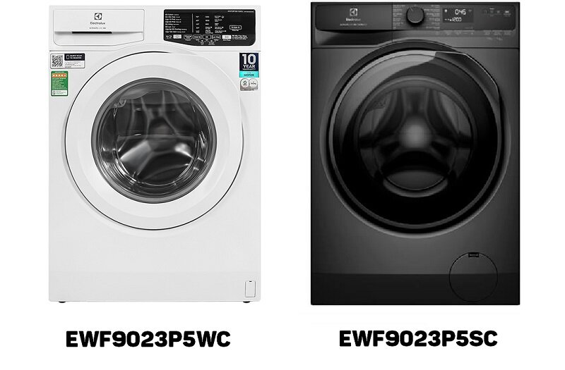 So sánh máy giặt Electrolux   giá rẻ EWF9023P5WC và EWF9023P5SC nên dùng loại nào tốt 