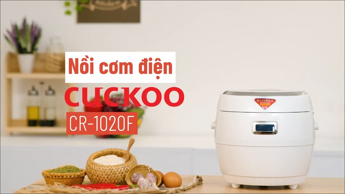 Nồi cơm điện tử Cuckoo CR-1020F 1.8 Lít thiết kế sang trọng, nấu cơm chuẩn hàn quốc