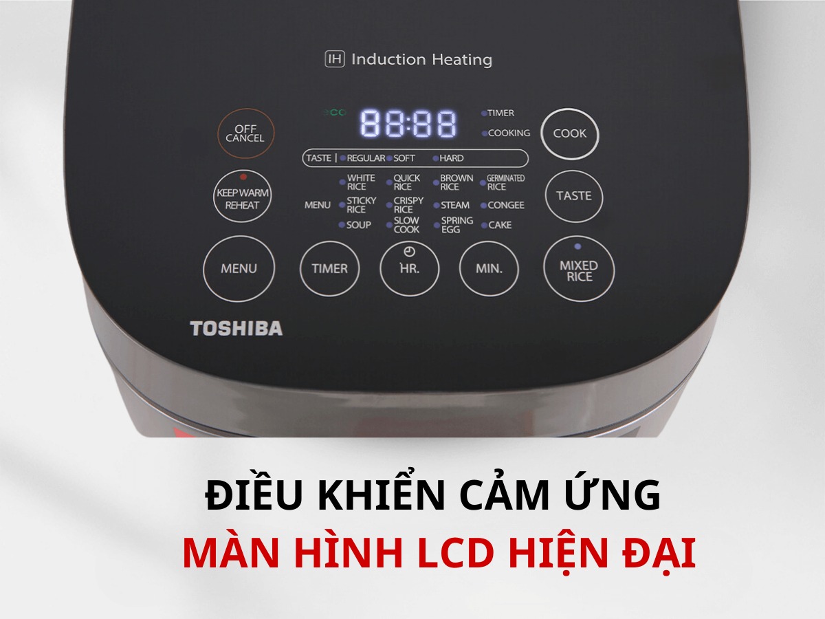 Nồi cơm điện Toshiba RC-10IP1PV 1.0 Lít công nghệ Nhật Bản cho bữa cơm chuẩn vị từng hạt