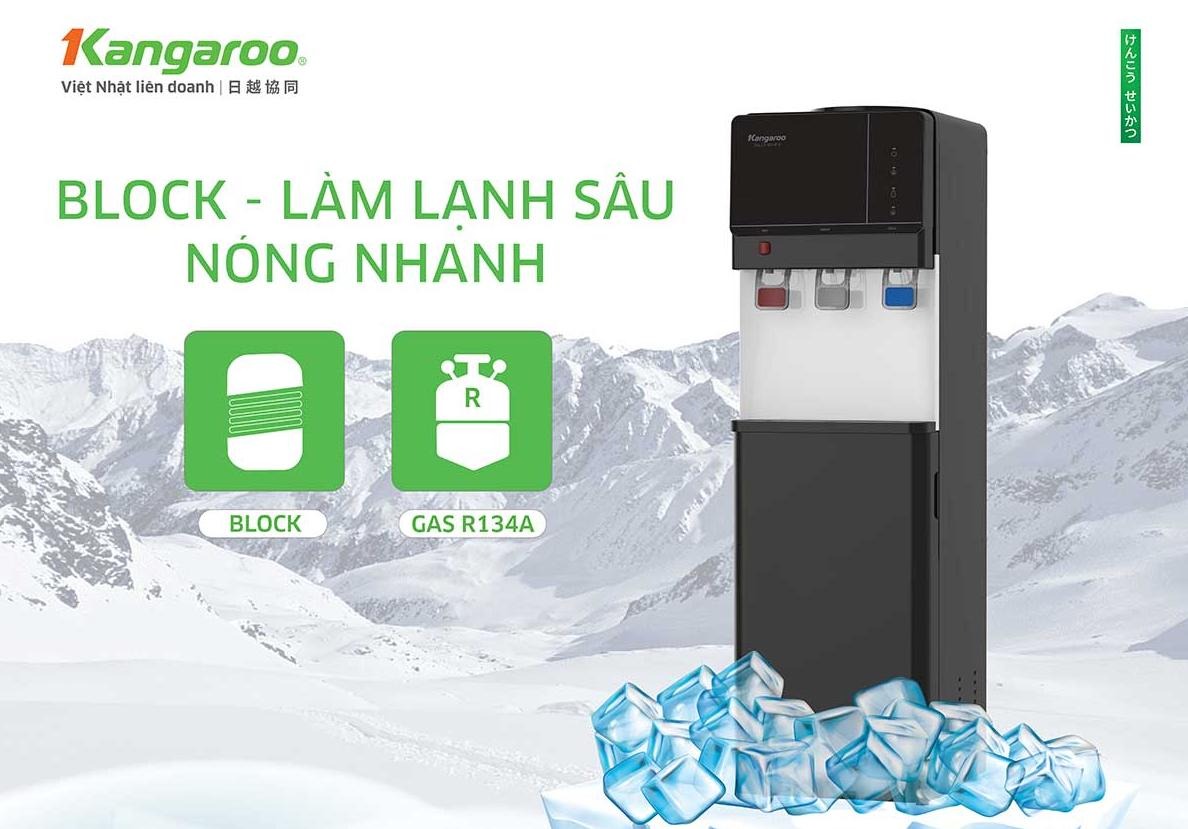 Cây nước nóng lạnh Kangaroo KG64A3 kiểu dáng đứng tinh tế, phù hợp mọi không gian
