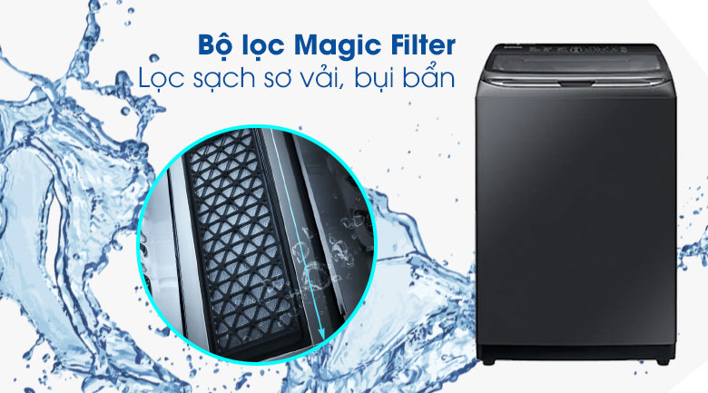 Công nghệ Magic Filter và Smart Check trên máy giặt Samsung 14kg WA14CG5886BV/SV có gì đặc biệt