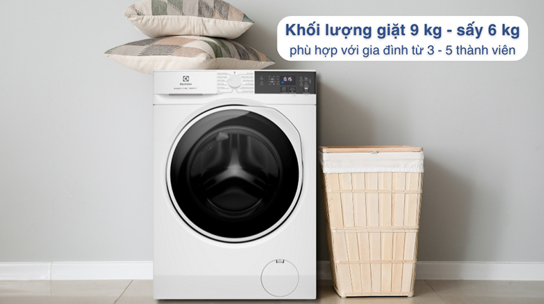 Máy giặt sấy Electrolux 9kg EWW9024P3WC kết hợp tinh tế giữa giặt và sấy