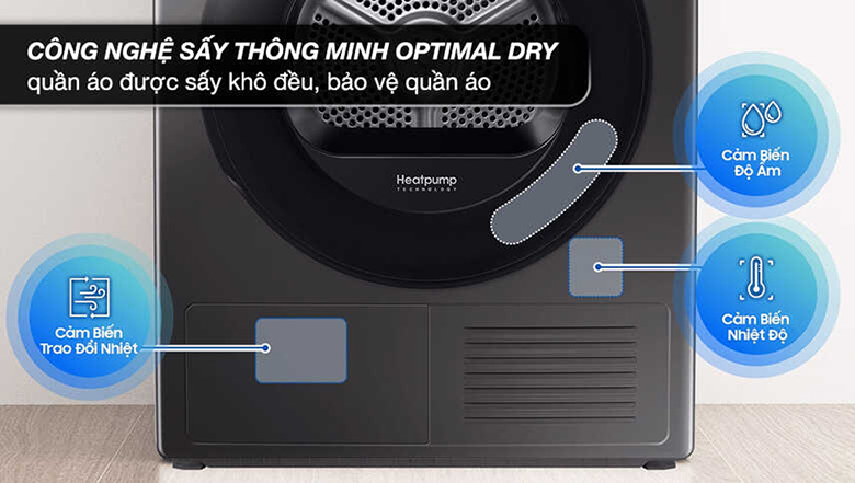 Máy sấy quần áo Samsung Heatpump 9Kg DV90T6240LB/SV lựa chọn số 1 trong ngày mưa gió lạnh