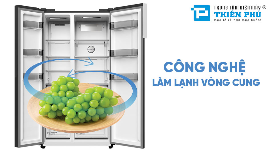 Tủ Lạnh Hitachi Side By Side Inverter 525 Lít HRSN9552DGBVN