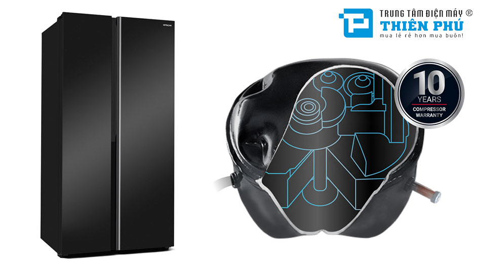 Tủ Lạnh Hitachi Side By Side Inverter 656 Lít HRSN9713ESUVN
