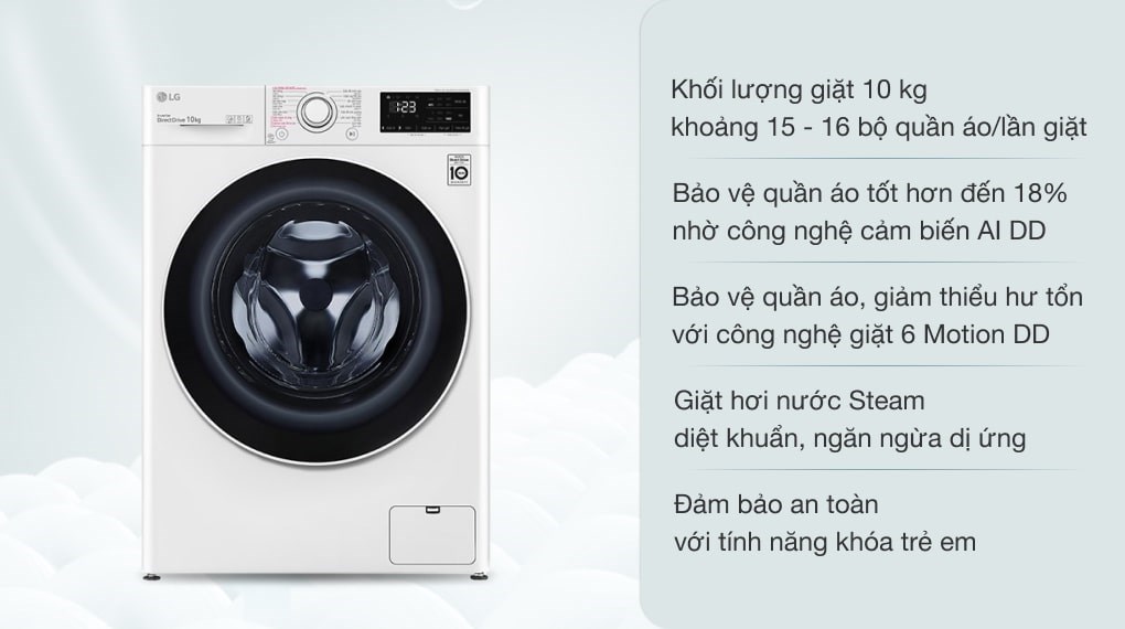 Máy giặt LG 10kg T2310VS2B ( lồng đứng)  và FX1410N5G ( lồng ngang) -  Model nào sạch sâu hơn, tiết kiệm hơn, đáng mua hơn