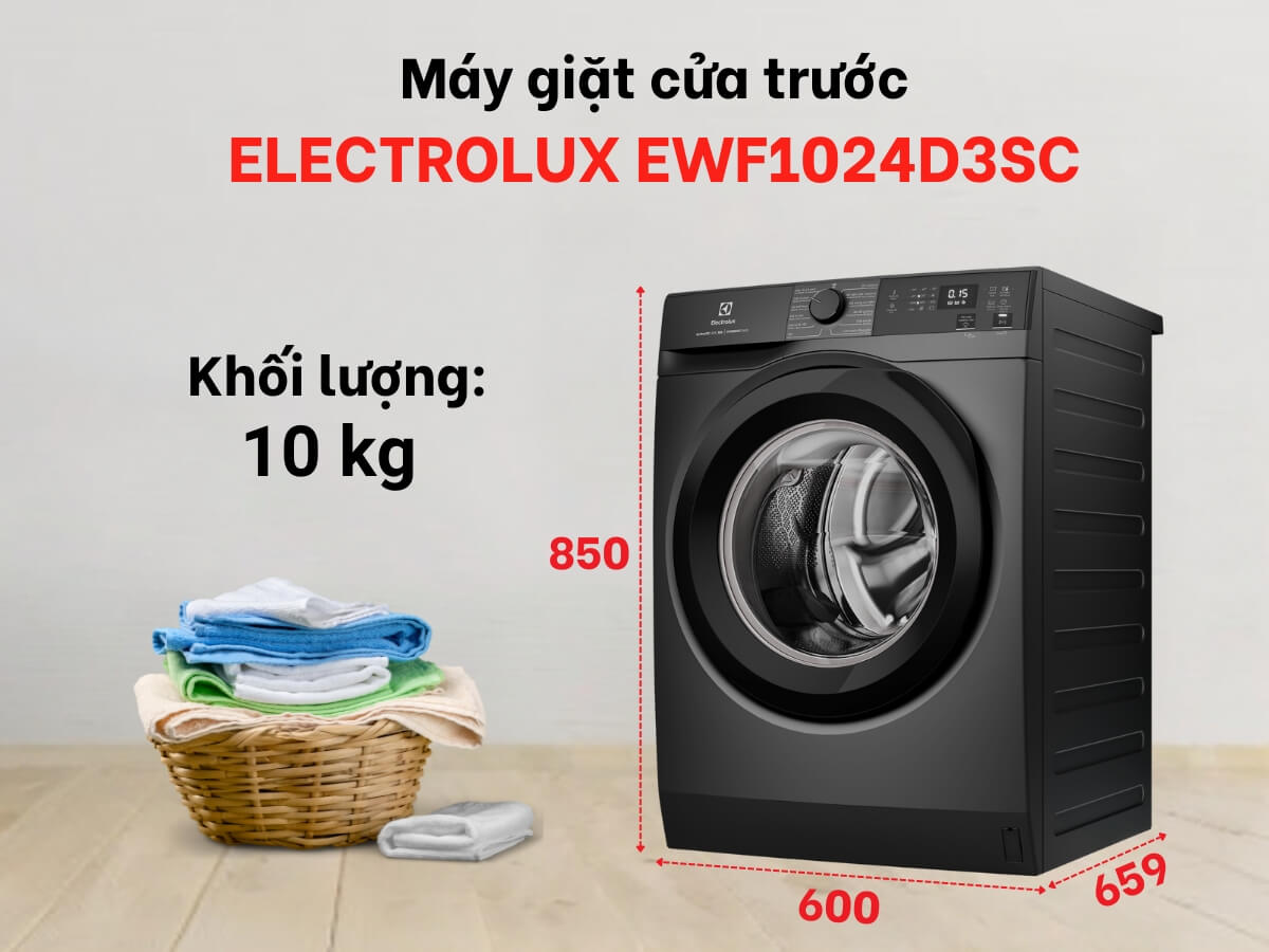 Máy giặt Electrolux 10kg EWF1024D3SC gây sốt với thiết kế sang trọng, công nghệ hàng đầu